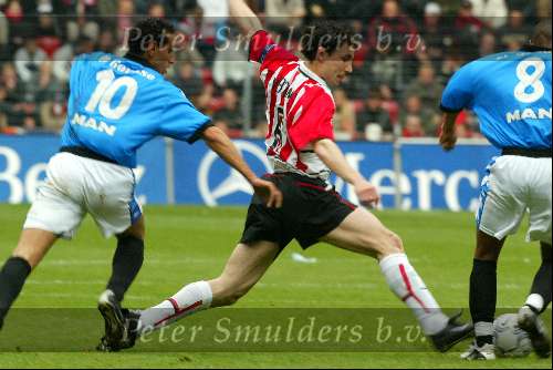 Eindhoven 28 april 2002
psv-sparta 3-0
Mark v Bommel en Lorenzo Rimkus
