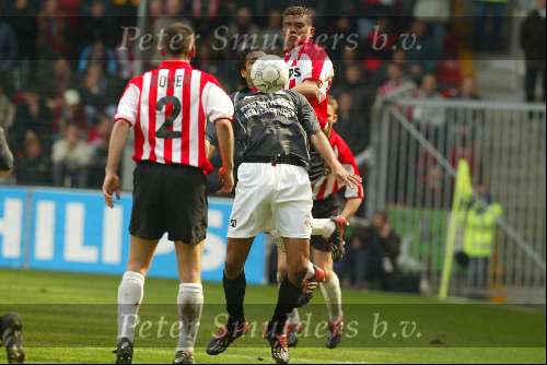 Eindhoven 14 april 2002
PSV-Feyenoord 2-0
Pierre v Hooijdonk en Wilfred Bouma