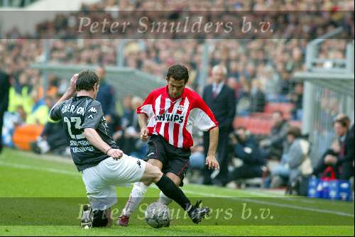 Eindhoven 14 april 2002
PSV-Feyenoord 2-0
Ramzi en Brett Emerton