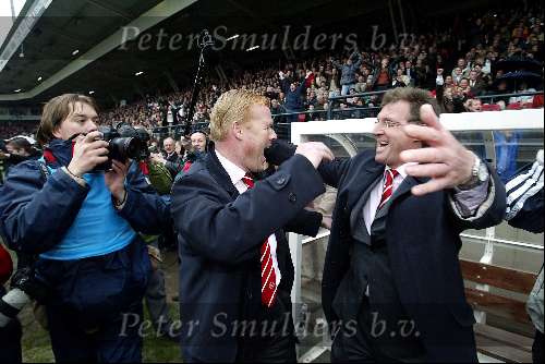 Nijmegen 5 Mei 2002 
NEC-AJAX Kampioenswedstrijd 0-2
Ronald koeman en Ruud Krol