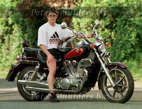 Jan Heintze op de motor