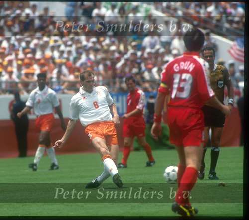 Jan Wouters tijdens het werelkampioenschap voetbal in USA tegen Belgie