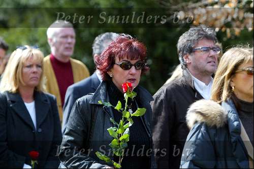 Naarden 8 april 2003
Begrafenis Sjaak Zwart (man marga Scheide)
Jose Hoebee en haar man Wil Hoebee