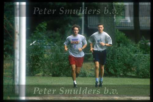 1996 Mitchell v d Gaag trainen samen met Eric Meier voor aanvang nieuwe seizoen