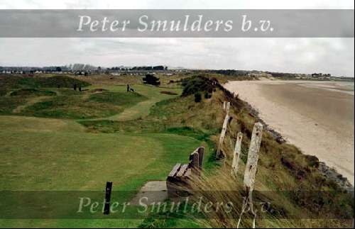 Jameson Golfwedstrijd in Dublin
Portmarnock Links Golfclub hole 12 152 meter
13april 2000
Golfen in Ierland