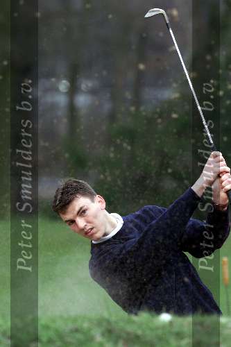 Eindhoven, 15 maart 2001
Robert Bollen in de bunker bij golfclub\\\