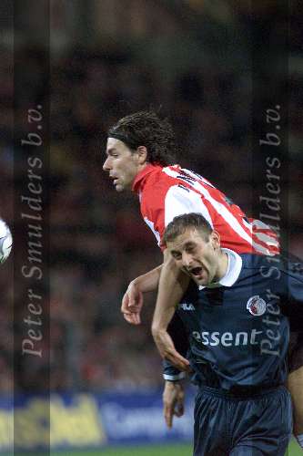 Eindhoven 31 maart 2001
PSV- fc Twente 2-1
Ruud v Nistelrooy in duel met Grujic