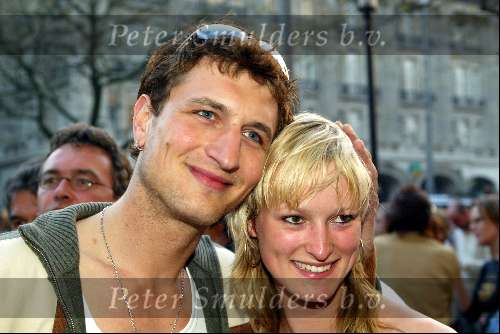 Amsterdam 16 april 2003
premiere van god los.
Sebastiaan La brie met vriendin