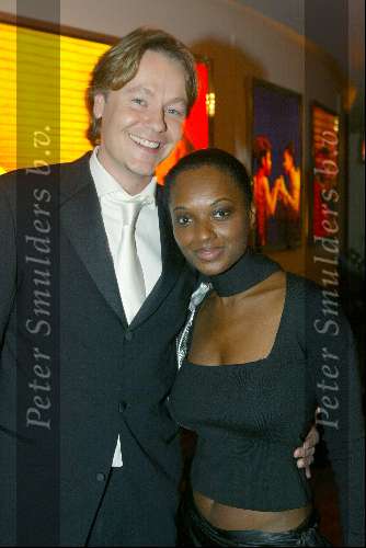 Scheveningen 4 april 2004
Premiere Lion King in Kurhaus.
Gijs Staverman met vriendin Pearl