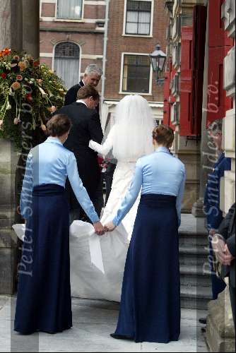 Delft 24 april 2004
Trouwen Prins Friso en Mabel Wisse Smit in stadhuis Delft.