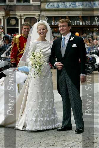 Delft 24 april 2004
Trouwen Prins Friso en Mabel Wisse Smit in stadhuis Delft.