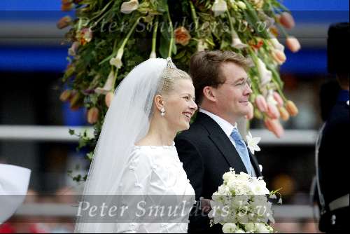 Delft 24 april 2004
Trouwen Prins Friso en Mabel Wisse Smit in stadhuis Delft.