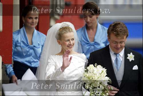 Delft 24 april 2004
Trouwen Prins Friso en Mabel Wisse Smit in stadhuis Delft.