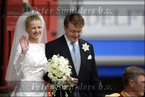 Delft 24 april 2004
Trouwen Prins Friso en Mabel Wisse Smit in stadhuis Delft.
