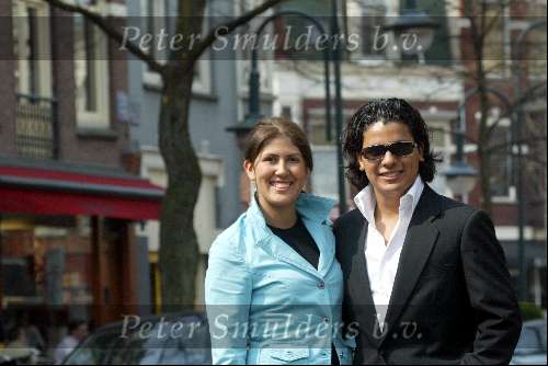 Amsterdam 17 april 2004
Shanne en Marvin Breukhoven op Cornelis Schuytstraat .