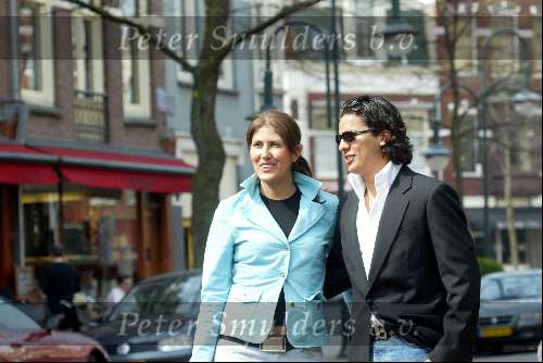 Amsterdam 17 april 2004
Shanne en Marvin Breukhoven op Cornelis Schuytstraat .