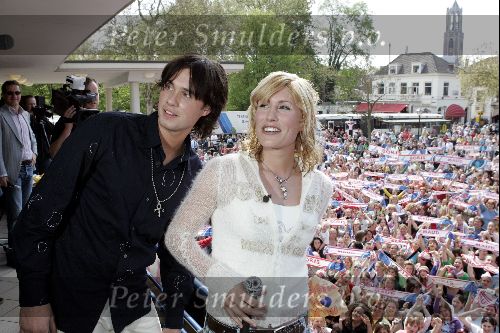 Utrecht 26 april 2004
Persconferentie Idols finalisten Maud Idols en Boris Idols in  schouwburg Utrecht.