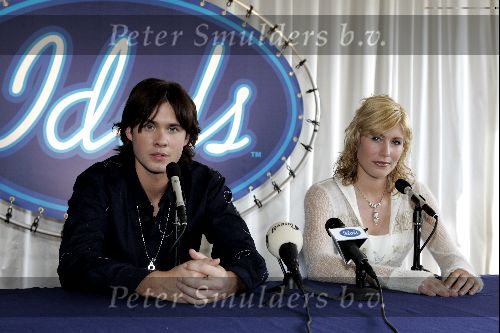 Utrecht 26 april 2004
Persconferentie Idols finalisten Maud Idols en Boris Idols in  schouwburg Utrecht.