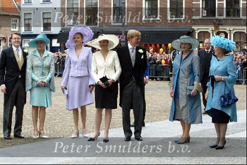 Delft 24 april 2004
Trouwen Prins Friso en Mabel Wisse Smit in stadhuis Delft.
Prinses Laurentien en Prins Constantijn zus Mabel Wisse Smit Maxima Prins Willem Alexander  en Koningin Beatrix