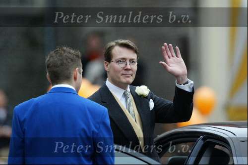 Delft 24 april 2004
Trouwen Prins Friso en Mabel Wisse Smit in stadhuis Delft.
Prins Constantijn