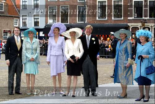 Delft 24 april 2004
Trouwen Prins Friso en Mabel Wisse Smit in stadhuis Delft.
Prinses Laurentien en Prins Constantijn zus Mabel Maxima Prins Willem Alexander  en Koningin Beatrix