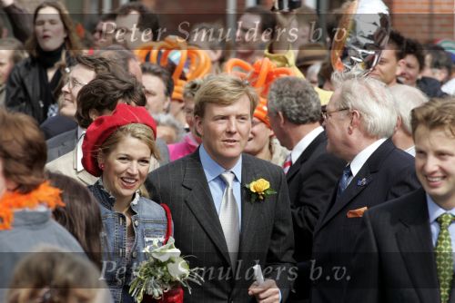 Groningen 30 april 2004
Koninginnedag 2004 in Warffum (Groningen)
Maxima met Prins Willem Alexander