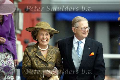 Delft 24 april 2004
Trouwen Prins Friso en Mabel Wisse Smit in stadhuis Delft.
Prinses Margriet en Pieter v Vollenhoven