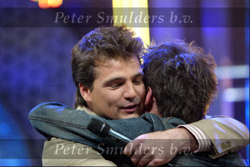 Hilversum 3 april 2004
Finale Idols in studio 22.
Eric Idols met Reinout Oerlemans