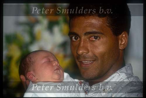 Romario met zijn jongste zoon 1993 Barcelona