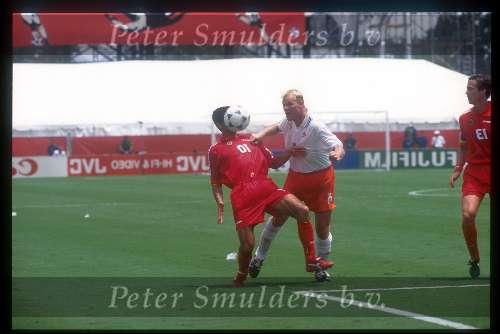 Ronald Koeman tijdens het wereldkampioenschap voetbal 1994 USA