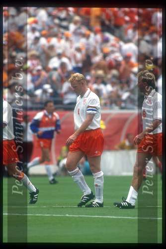 Ronald Koeman spelend voor het nederlands elftalen tijdens het wereldkampioenschap voetbal USA 1994
Stan Valckx