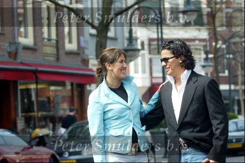 Amsterdam 17 april 2004
Shanne Breukhoven en Marvin Breukhoven op Cornelis Schuytstraat .