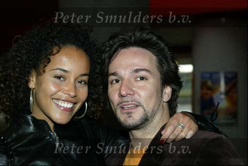 Amsterdam 19 april 2004
Premiere in Oranje in de Amsterdam Arena.
Spiros met Tamara