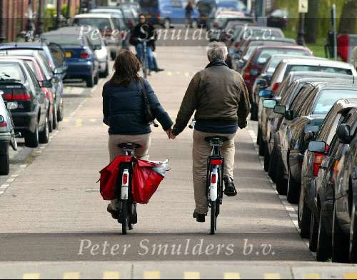 Amsterdam 5april 2003
Wilbert Gieske met vriendin op fiets