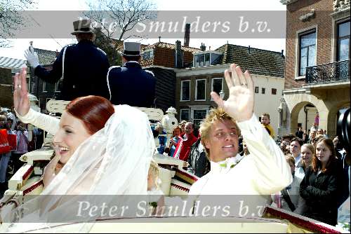 Vlaardingen 20 april 2004
Winston Post en Denise v Rijswijk trouwen op stadhuis Vlaardingen.