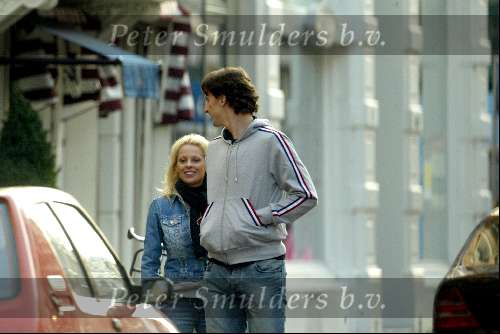 Amsterdam 9 april 2004
Zlatan Ibrahimovic met vriendin op PC hooftstraat
