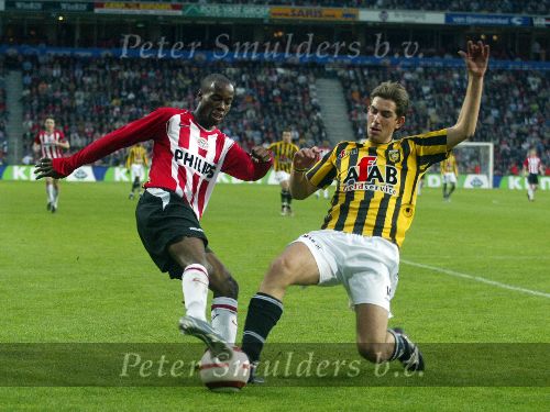 Eindhoven, 23 April 2005 Kampioenswedstrijd PSV-Vitesse, eindstand 3-0
DaMarcus Beasly.