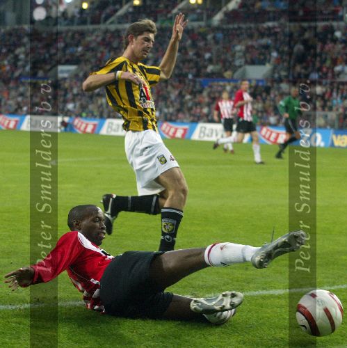 Eindhoven, 23 April 2005 Kampioenswedstrijd PSV-Vitesse, eindstand 3-0
DaMarcus Beasley.