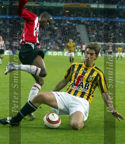 Eindhoven, 23 April 2005 Kampioenswedstrijd PSV-Vitesse, eindstand 3-0
DaMarcus Beasley.