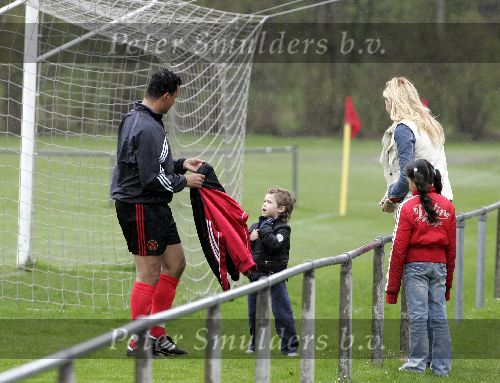 Amsterdam 9 april 2005
AFC 3 wordt kampioen.   Maxim Gullit voetballen Ruud Gullit Estelle Gullit en Joelle Gullit