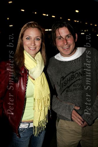 Amsterdam 11 april 2005
Feest op supperclub boot.
Fabienne de Vries met vriend