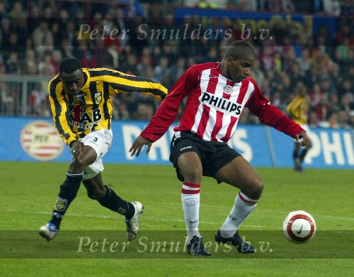 Eindhoven, 23 April 2005 Kampioenswedstrijd PSV-Vitesse, eindstand 3-0
Farfan.