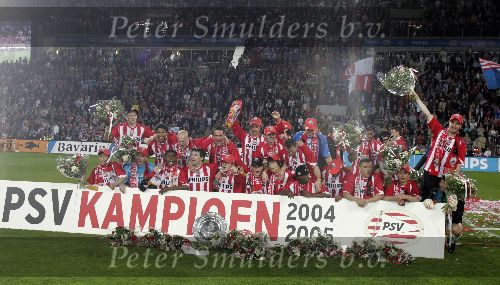 Eindhoven 23 April 2005
Kampioenswedstrijd PSV-Vitesse, eindstand 3-0 
Landskampioen seizoen 2004/2005
