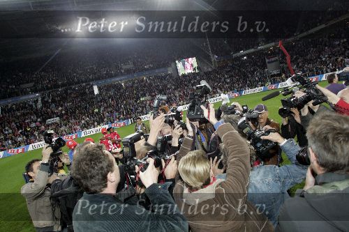 Eindhoven, 23 April 2005
Kampioenswedstrijd PSV-Vitesse, eindstand 3-0
Persfotografen.