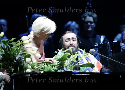 Rotterdam 16 april 2005
Luciano Pavarotti optreden in Ahoy met Suze Mens