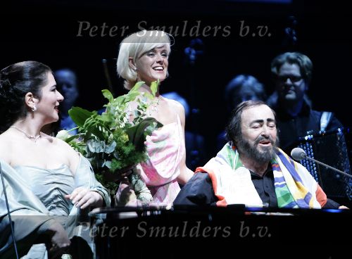 Rotterdam 16 april 2005
Luciano Pavarotti optreden in Ahoy met Suze Mens