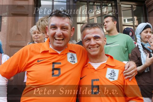 Frankfurt, 21 Juni 2006 3e wedstrijd in de poule tussen Nederland-Argentinie, eindstand 0-0
Allard Kalff en Jan Lammers
© Foto Peter Smulders BV