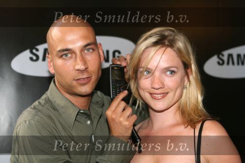Amsterdam, 12 Juli 2006
Presentatie nieuw GSM Toestel type van Samsung X820 i.s.m. met Oger.  Anniek Pheifer met Youssef Idilbi