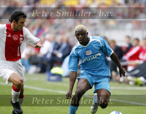 Amsterdam 13 augustus 2006
Ajax-PSV 3-1 om de johan Cruijff schaal in de arena.
Arouna Kone en George Ogararu