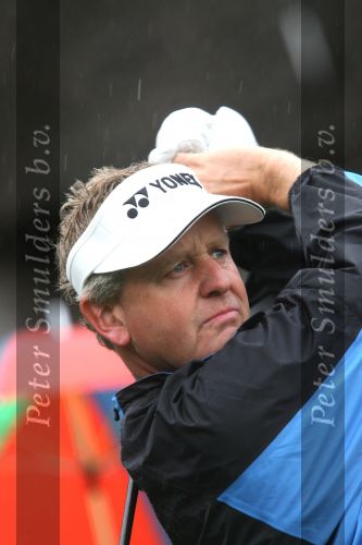 Zandvoort, 10 Augustus 2006
KLM Dutch open golf 2006
1e dag      Colin Montgomerie op de 10e tee met veel regen